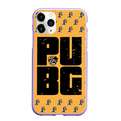 Чехол iPhone 11 Pro матовый PUBG PATTERN ПУБГ ПАТТЕРН Z, цвет: 3D-сиреневый