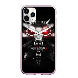 Чехол iPhone 11 Pro матовый THE WITCHER LOGO, цвет: 3D-розовый