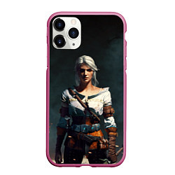 Чехол iPhone 11 Pro матовый THE WITCHER CIRI, цвет: 3D-малиновый