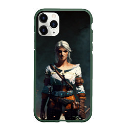 Чехол iPhone 11 Pro матовый THE WITCHER CIRI, цвет: 3D-темно-зеленый