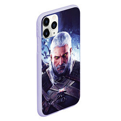 Чехол iPhone 11 Pro матовый THE WITCHER GERALT OF RIVIA, цвет: 3D-светло-сиреневый — фото 2