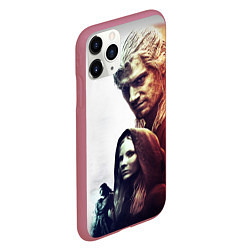 Чехол iPhone 11 Pro матовый THE WITCHER ПЕРСОНАЖИ, цвет: 3D-малиновый — фото 2