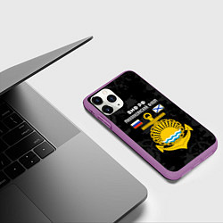 Чехол iPhone 11 Pro матовый Тихоокеанский флот ВМФ России, цвет: 3D-фиолетовый — фото 2