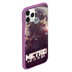 Чехол iPhone 11 Pro матовый MERTO 2033 ПРОТИВОГАЗ, цвет: 3D-фиолетовый — фото 2