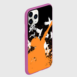 Чехол iPhone 11 Pro матовый Волейбол - Вороны, цвет: 3D-фиолетовый — фото 2