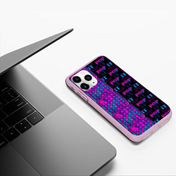 Чехол iPhone 11 Pro матовый POP it NEON, цвет: 3D-розовый — фото 2