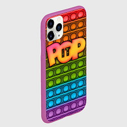Чехол iPhone 11 Pro матовый POP it ПУПЫРКА, цвет: 3D-фиолетовый — фото 2