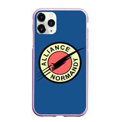 Чехол iPhone 11 Pro матовый Mass effect x Futurama, цвет: 3D-розовый