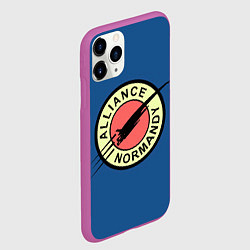 Чехол iPhone 11 Pro матовый Mass effect x Futurama, цвет: 3D-фиолетовый — фото 2