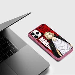 Чехол iPhone 11 Pro матовый Мики, Мандзиро Сано, цвет: 3D-малиновый — фото 2