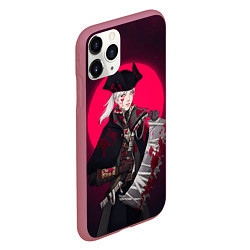 Чехол iPhone 11 Pro матовый Охотница, цвет: 3D-малиновый — фото 2