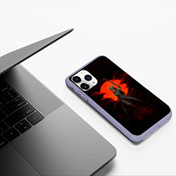 Чехол iPhone 11 Pro матовый Blood moon, цвет: 3D-светло-сиреневый — фото 2
