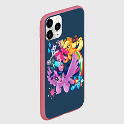 Чехол iPhone 11 Pro матовый Пони тим, цвет: 3D-малиновый — фото 2