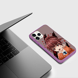 Чехол iPhone 11 Pro матовый Аниме-вампир, цвет: 3D-фиолетовый — фото 2