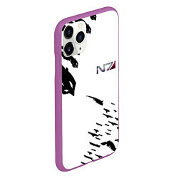 Чехол iPhone 11 Pro матовый MASS EFFECT ПОСЛЕДНИЙ БОЙ БЕЛ, цвет: 3D-фиолетовый — фото 2