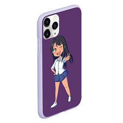 Чехол iPhone 11 Pro матовый Ms Nagatoro, цвет: 3D-светло-сиреневый — фото 2