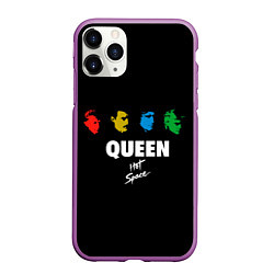 Чехол iPhone 11 Pro матовый Hot Space, цвет: 3D-фиолетовый