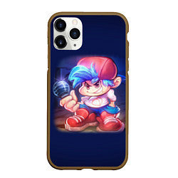 Чехол iPhone 11 Pro матовый Friday Night Funkin Бойфренд, цвет: 3D-коричневый