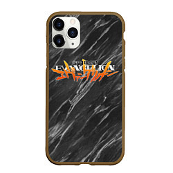 Чехол iPhone 11 Pro матовый МРАМОР EVANGELION