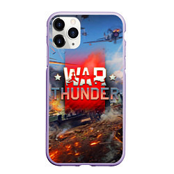 Чехол iPhone 11 Pro матовый WAR THUNDER ВАР ТАНДЕР, цвет: 3D-светло-сиреневый