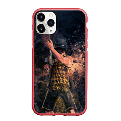 Чехол iPhone 11 Pro матовый Это Пабг, детка, цвет: 3D-красный