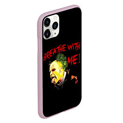 Чехол iPhone 11 Pro матовый Breathe whith me, цвет: 3D-розовый — фото 2