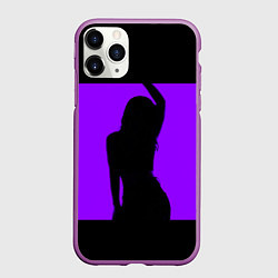 Чехол iPhone 11 Pro матовый Тень танцующей девушки, цвет: 3D-фиолетовый