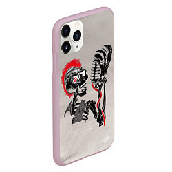 Чехол iPhone 11 Pro матовый Punk music, цвет: 3D-розовый — фото 2