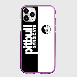 Чехол iPhone 11 Pro матовый PITBULL SYNDICATE ПИТБУЛЬ, цвет: 3D-фиолетовый
