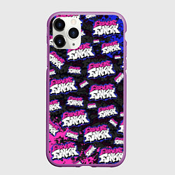 Чехол iPhone 11 Pro матовый FRIDAY NIGHT FUNKIN ЛОГОБОМБИН, цвет: 3D-фиолетовый