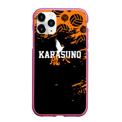 Чехол iPhone 11 Pro матовый KARASUNO КАРАСУНО, цвет: 3D-малиновый