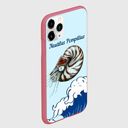 Чехол iPhone 11 Pro матовый Nautilus Pompilius океан, цвет: 3D-малиновый — фото 2