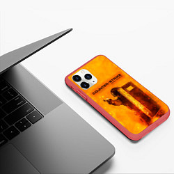 Чехол iPhone 11 Pro матовый CS GO FIRE КС ГО Z, цвет: 3D-красный — фото 2