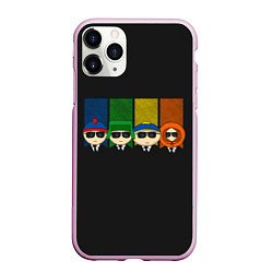 Чехол iPhone 11 Pro матовый South park FBI, цвет: 3D-розовый