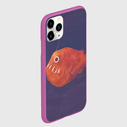 Чехол iPhone 11 Pro матовый Удильщик, цвет: 3D-фиолетовый — фото 2