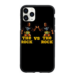 Чехол iPhone 11 Pro матовый The ROCK VS The ROCK, цвет: 3D-черный