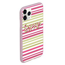 Чехол iPhone 11 Pro матовый Вырезанные буквы LOVE, цвет: 3D-розовый — фото 2