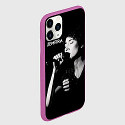 Чехол iPhone 11 Pro матовый Zемфира концерт, цвет: 3D-фиолетовый — фото 2