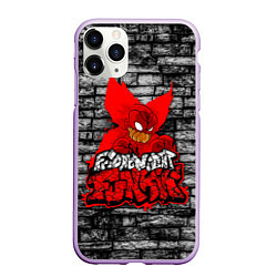 Чехол iPhone 11 Pro матовый Friday Night Funkin TrickyWall, цвет: 3D-сиреневый