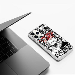 Чехол iPhone 11 Pro матовый Cannibal Corpse Труп Каннибала Z, цвет: 3D-белый — фото 2