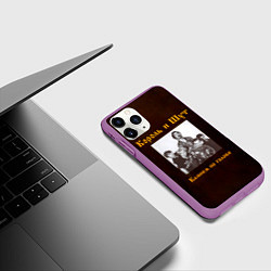 Чехол iPhone 11 Pro матовый Король и Шут Камнем по голове, цвет: 3D-фиолетовый — фото 2