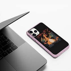 Чехол iPhone 11 Pro матовый Черезард разрушитель, цвет: 3D-розовый — фото 2
