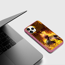 Чехол iPhone 11 Pro матовый Hades Гадес Z, цвет: 3D-малиновый — фото 2