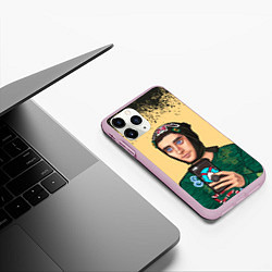 Чехол iPhone 11 Pro матовый Джаред Лето Jared Leto Z, цвет: 3D-розовый — фото 2