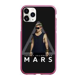 Чехол iPhone 11 Pro матовый Джаред Лето Jared Leto Z, цвет: 3D-малиновый