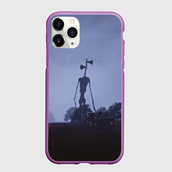 Чехол iPhone 11 Pro матовый СИРЕНОГОЛОВЫЙ У ДОМА, цвет: 3D-фиолетовый