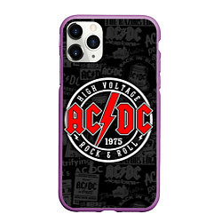 Чехол iPhone 11 Pro матовый AC DC HIGH VOLTAGE