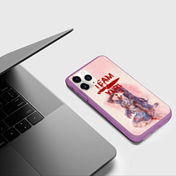 Чехол iPhone 11 Pro матовый Team Yuri Доки Доки спини, цвет: 3D-фиолетовый — фото 2