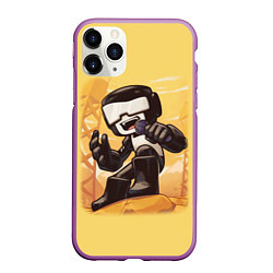 Чехол iPhone 11 Pro матовый Танкист Tankman