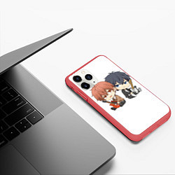 Чехол iPhone 11 Pro матовый Мафую и Рицука Чиби, цвет: 3D-красный — фото 2
